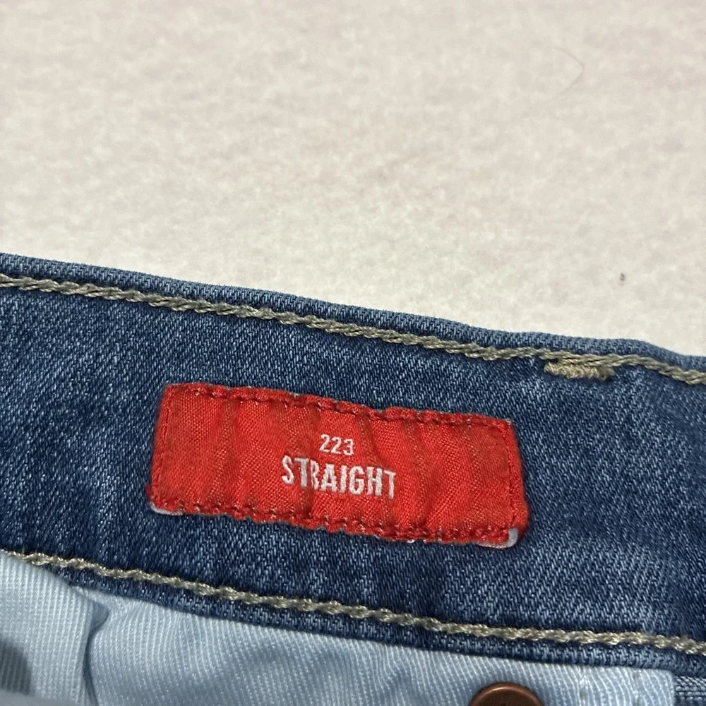 Lucky Brand 223 Straight Jeans Mens 32x29 Blue Medium Wash Stretch‎ Denim Pants